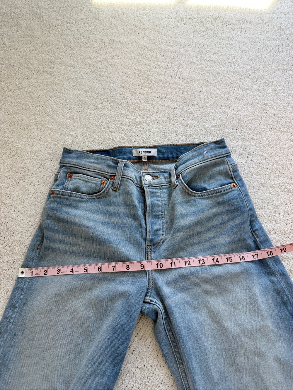 RE/DONE Mid-Rise Wide-Leg Crop Jeans 27 Marea - Picture 11 of 14